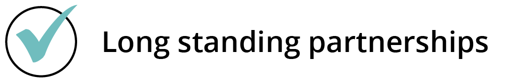 Long Standing Partnerships Long Standing Partnerships